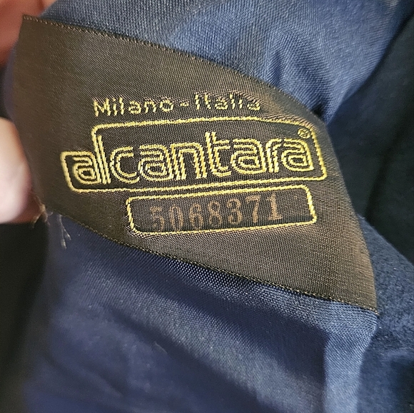 DEL MOD Al Cantara Vintage Navy Faux suede Long trench/dress coat.Size S/M - Picture 13 of 13